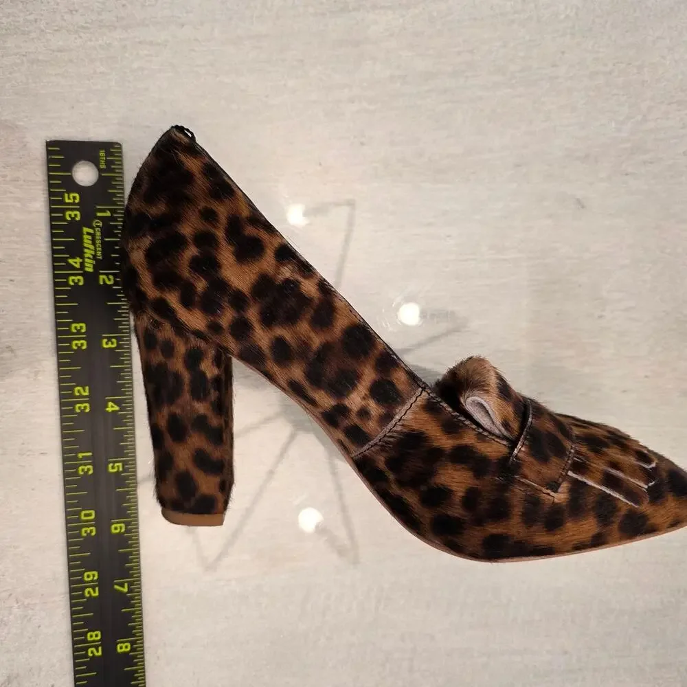 Boden Women's Chunky Loafer Heel Animal Print Leopard Shoe SZ 36 - Picture 8 of 8